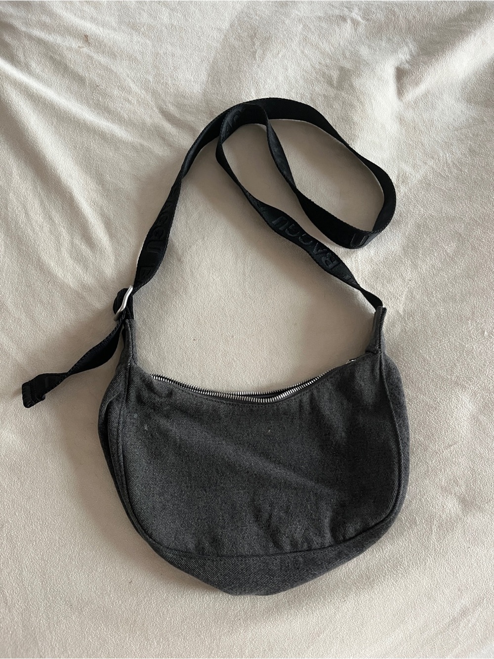 Baggu Grey Black Crossbody Bag